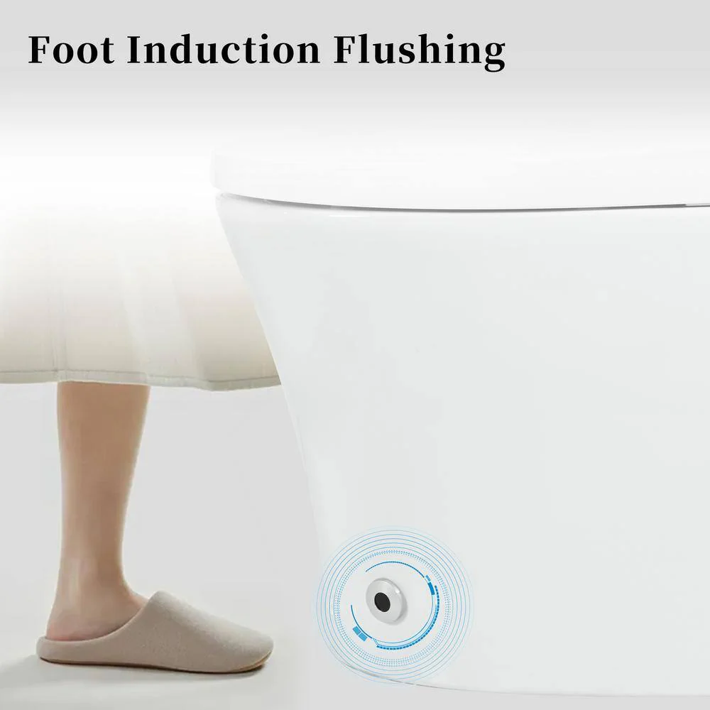 WELLFOR Elongated Smart Bidet Toilet 1.28 GPF with Heated Seat & Auto Flush - Image 5