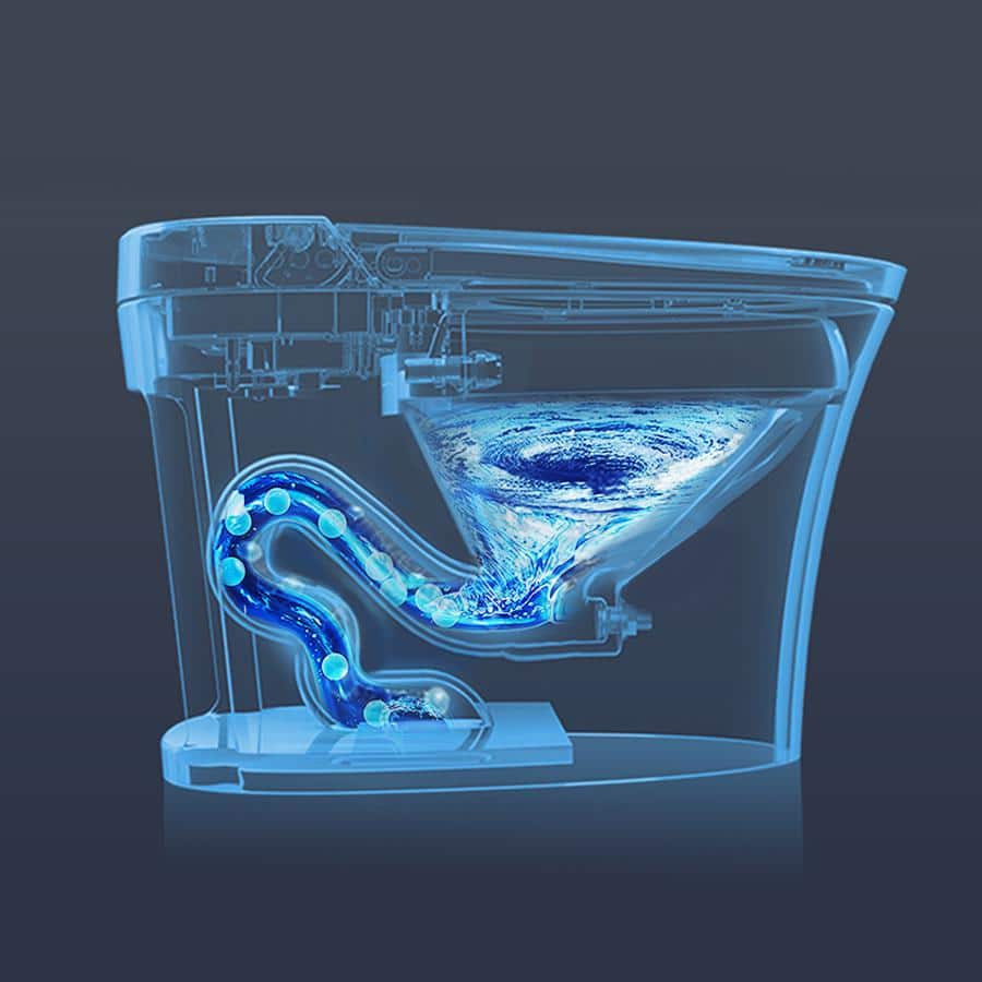 WELLFOR Elongated Smart Bidet Toilet 1.28 GPF with Heated Seat & Auto Flush - Image 7