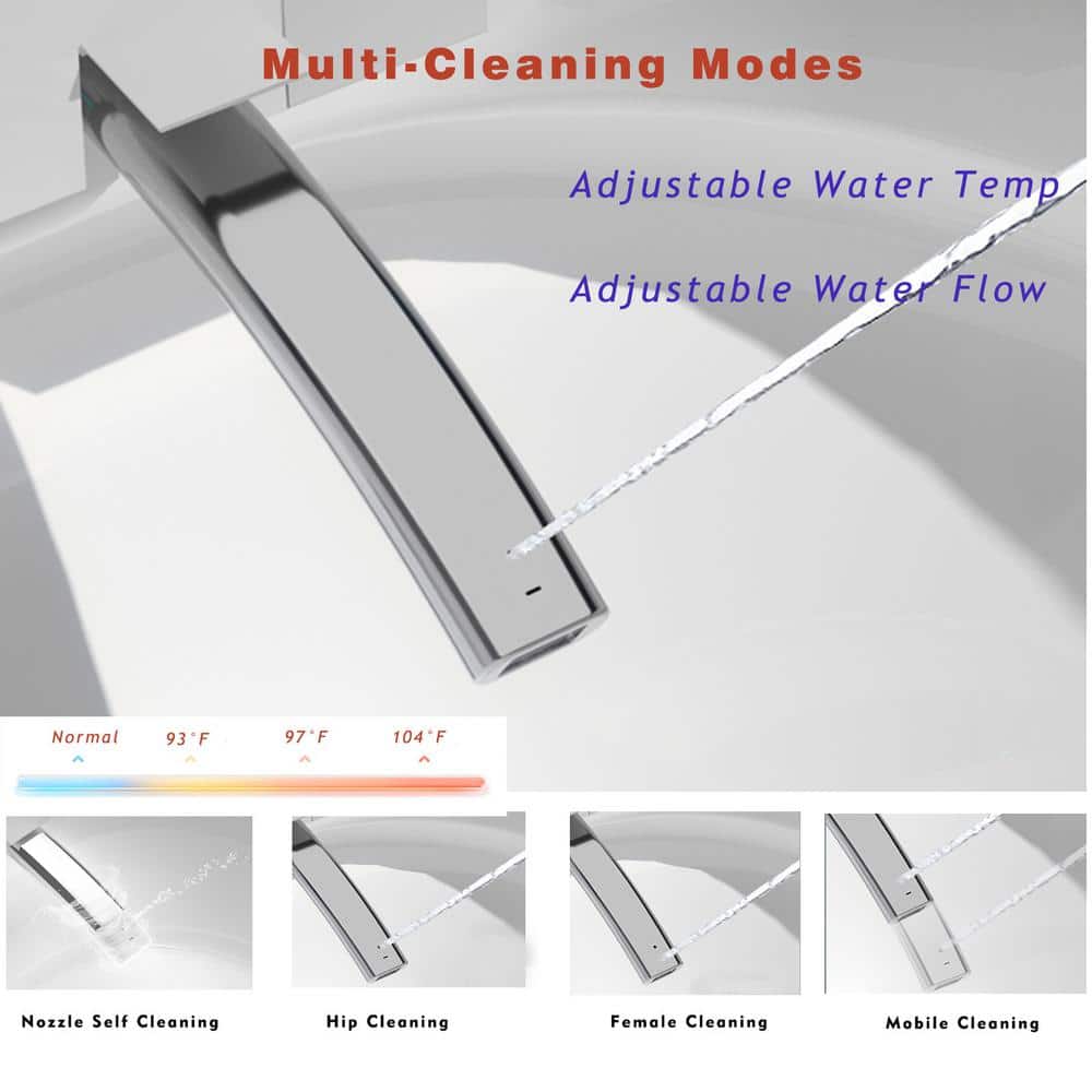 WELLFOR Elongated Smart Bidet Toilet with Auto Features and Heated Seat - Image 10