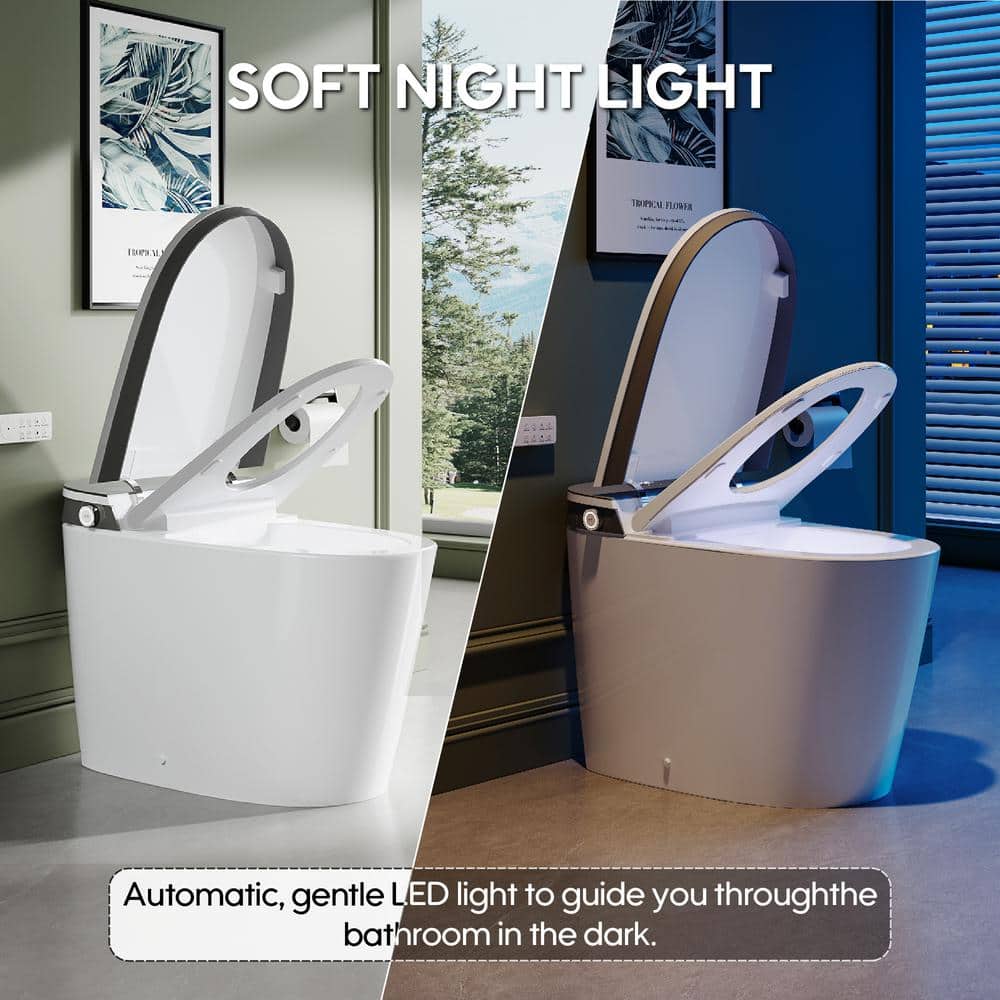 WELLFOR Elongated Smart Bidet Toilet with Auto Open/Close and Warm Water - Image 2