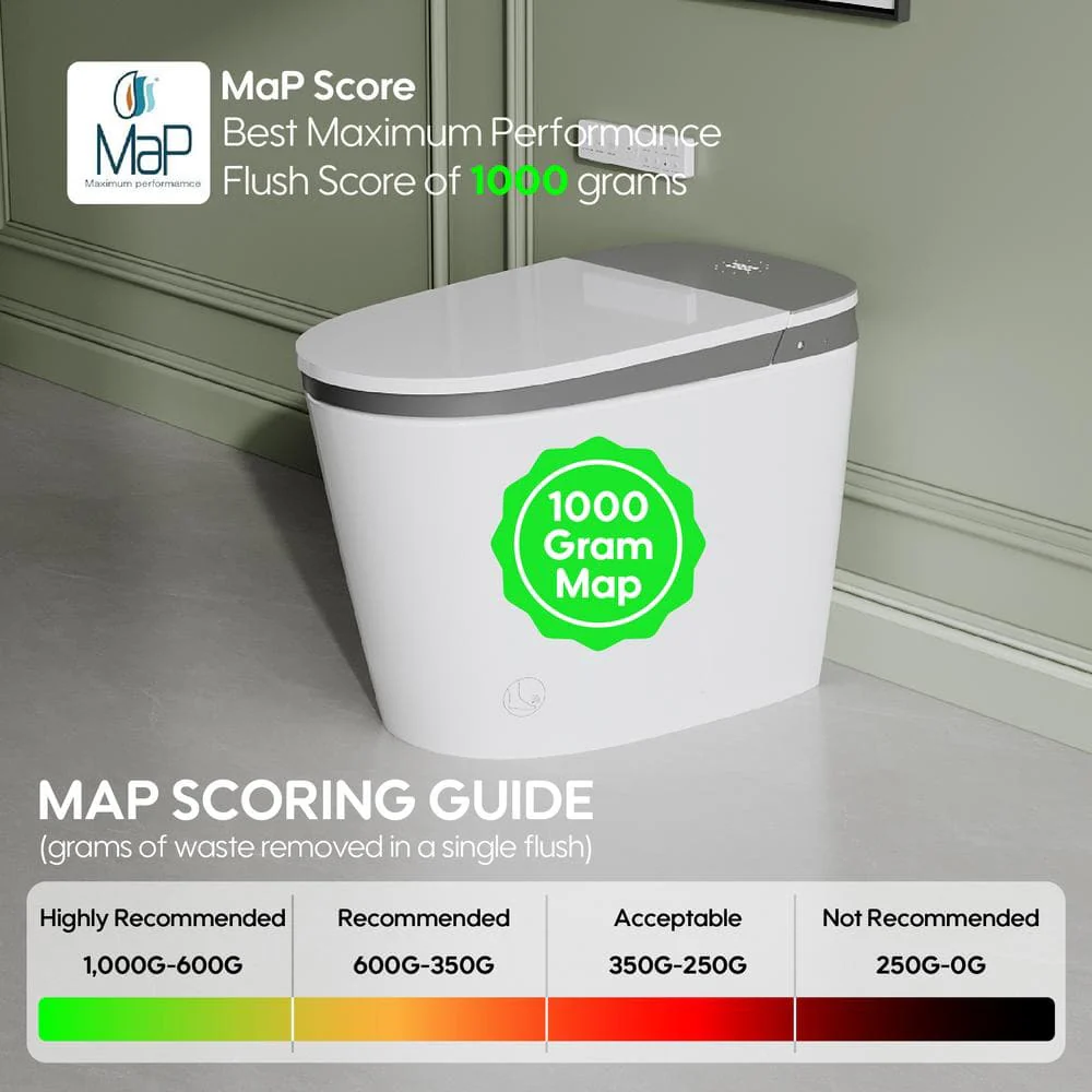WELLFOR Elongated Smart Bidet Toilet with Auto Open/Close and Warm Water - Image 3