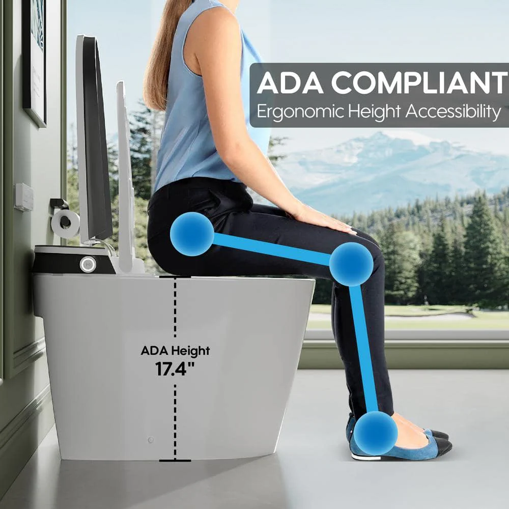WELLFOR Elongated Smart Bidet Toilet with Auto Open/Close and Warm Water - Image 7