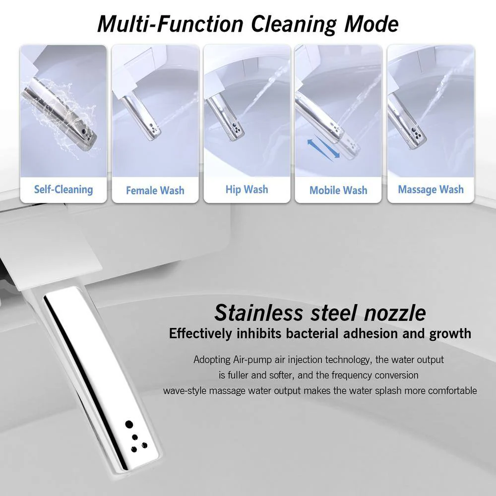 WELLFOR Elongated Smart Bidet Toilet with Foot Sensor and Heated Seat - Image 9