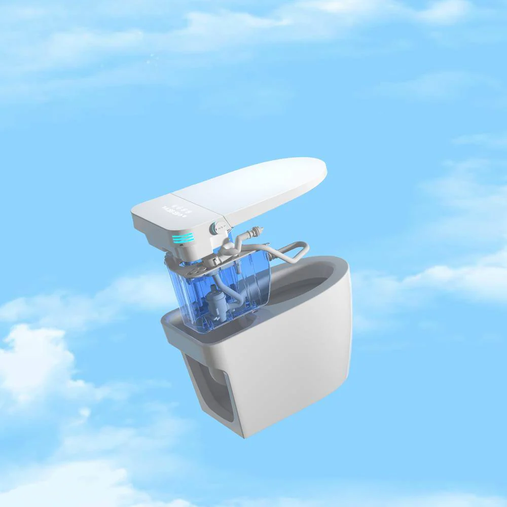 WELLFOR Elongated Smart Bidet Toilet with Voice Control and Bubble Shield, 1.28 GPF, White - Image 3