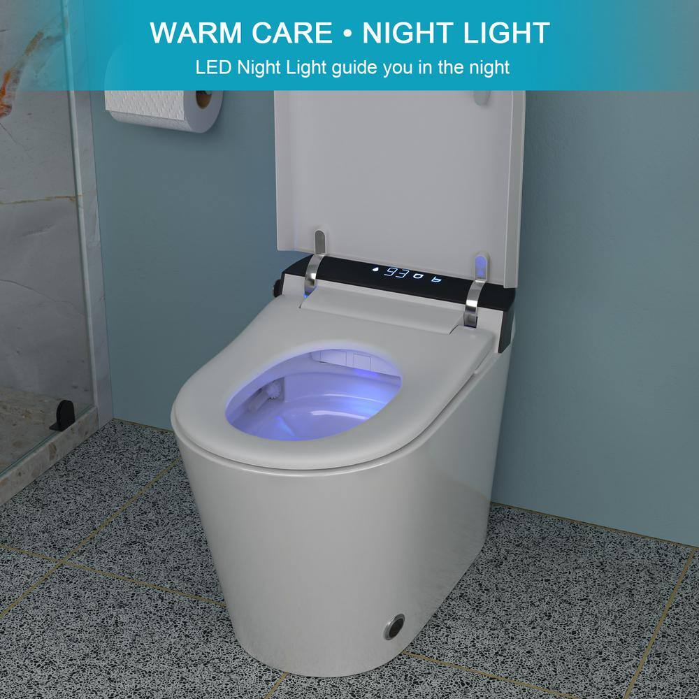 WELLFOR MT1 Elongated Heated Seat Smart Bidet Toilet with Foot Sensor in White - Image 10