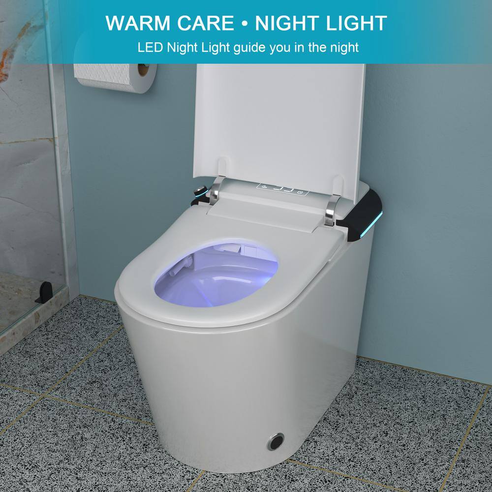 WELLFOR MT2 Elongated Heated Seat Bidet Toilet with Auto Open/Close and Foot Sensor Flush - Image 10