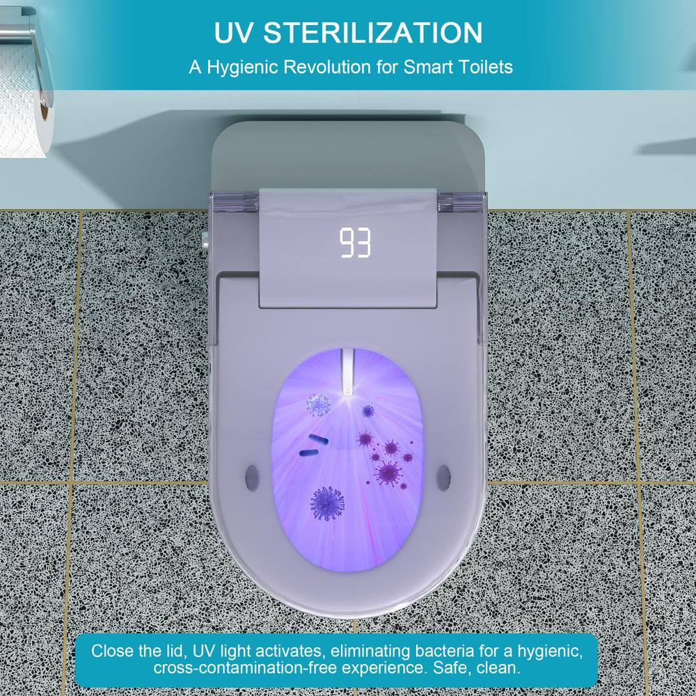 WELLFOR MT3 Elongated Heated Seat Bidet Toilet with LED Display and Night Light - Image 10