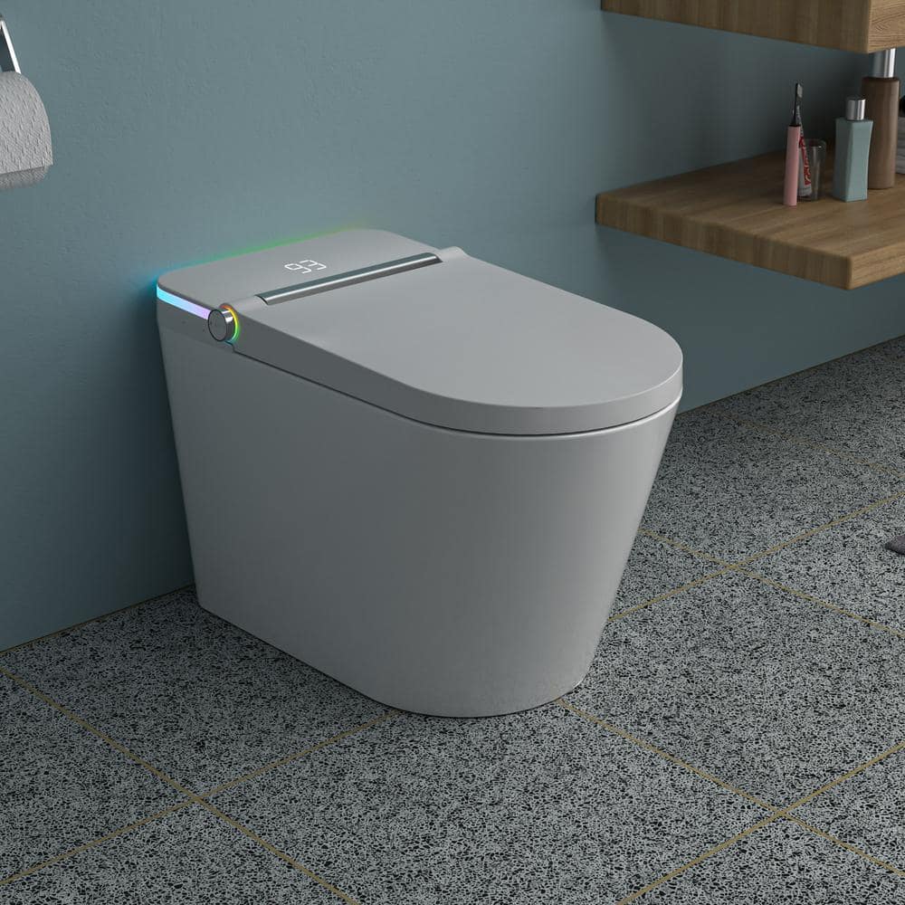 WELLFOR MT4 Elongated Heated Seat Bidet Toilet with Foot Sensor Flush and LED Night Light - Image 2