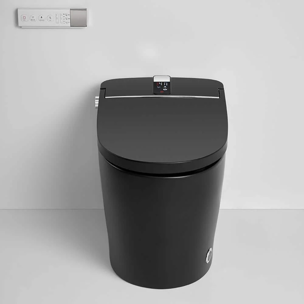 WELLFOR Smart Bidet Toilet 1.28 GPF Matte Black - LED Screen, Auto Functions, Heated Seat - Image 3