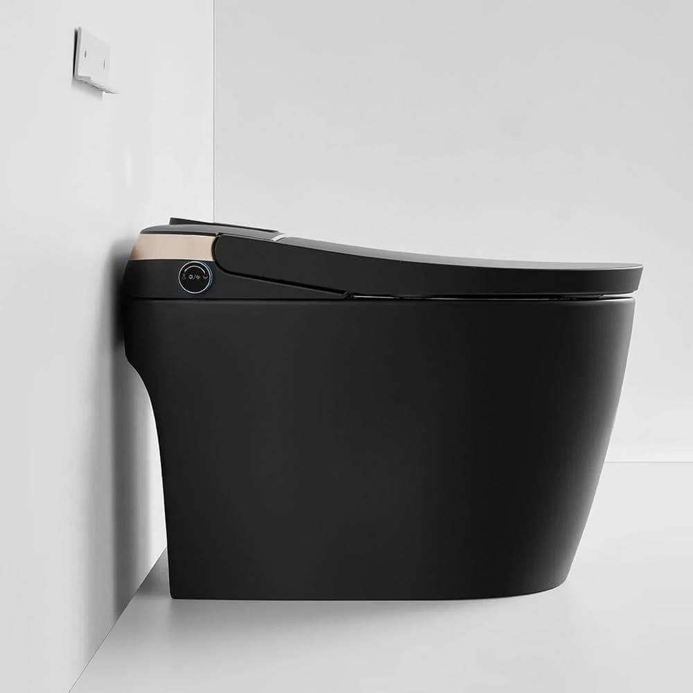 WELLFOR Smart Bidet Toilet 1.28 GPF Matte Black - LED Screen, Auto Functions, Heated Seat - Image 7