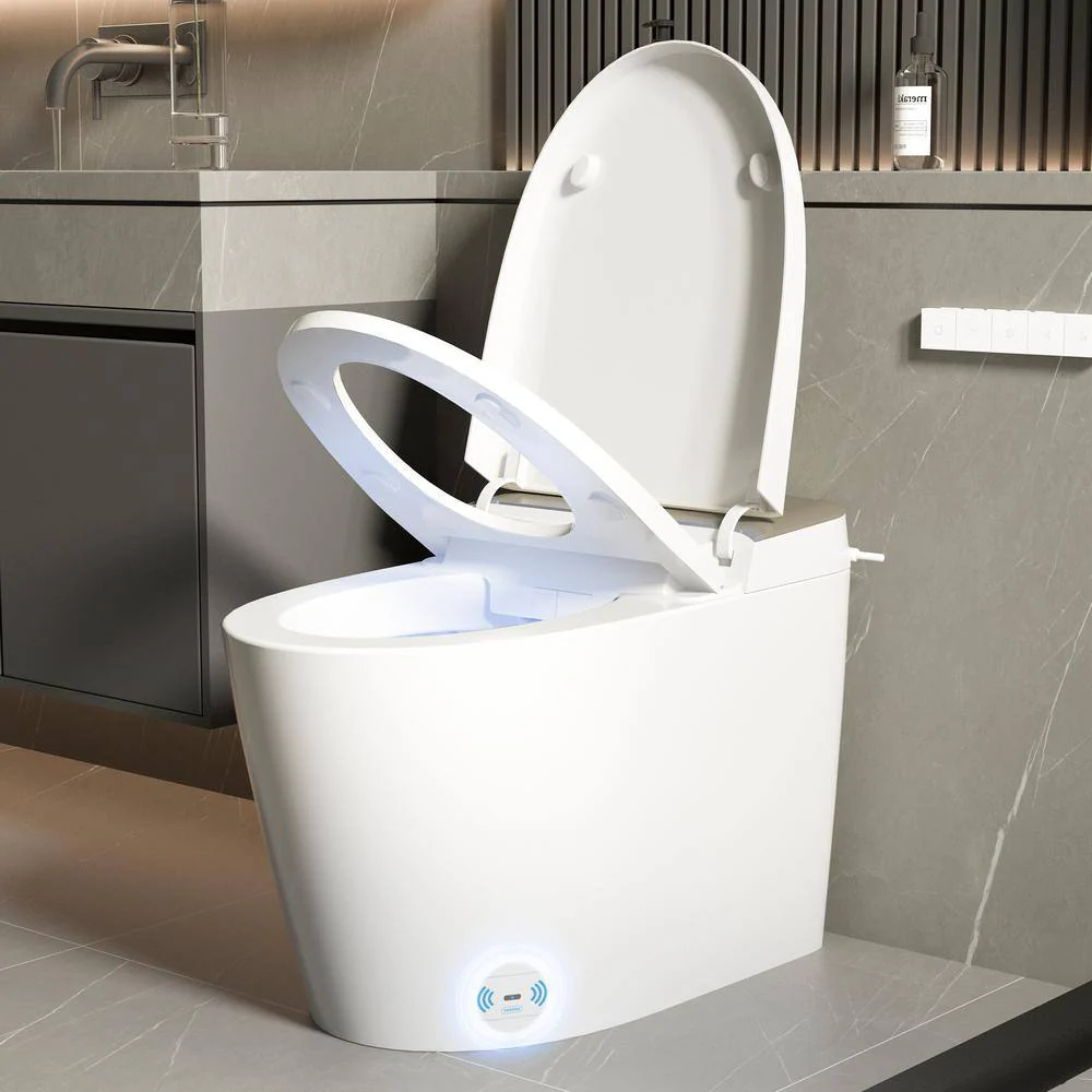 WELLFOR Smart Elongated Bidet Toilet with Foot Sensor & Heated Seat - Image 3