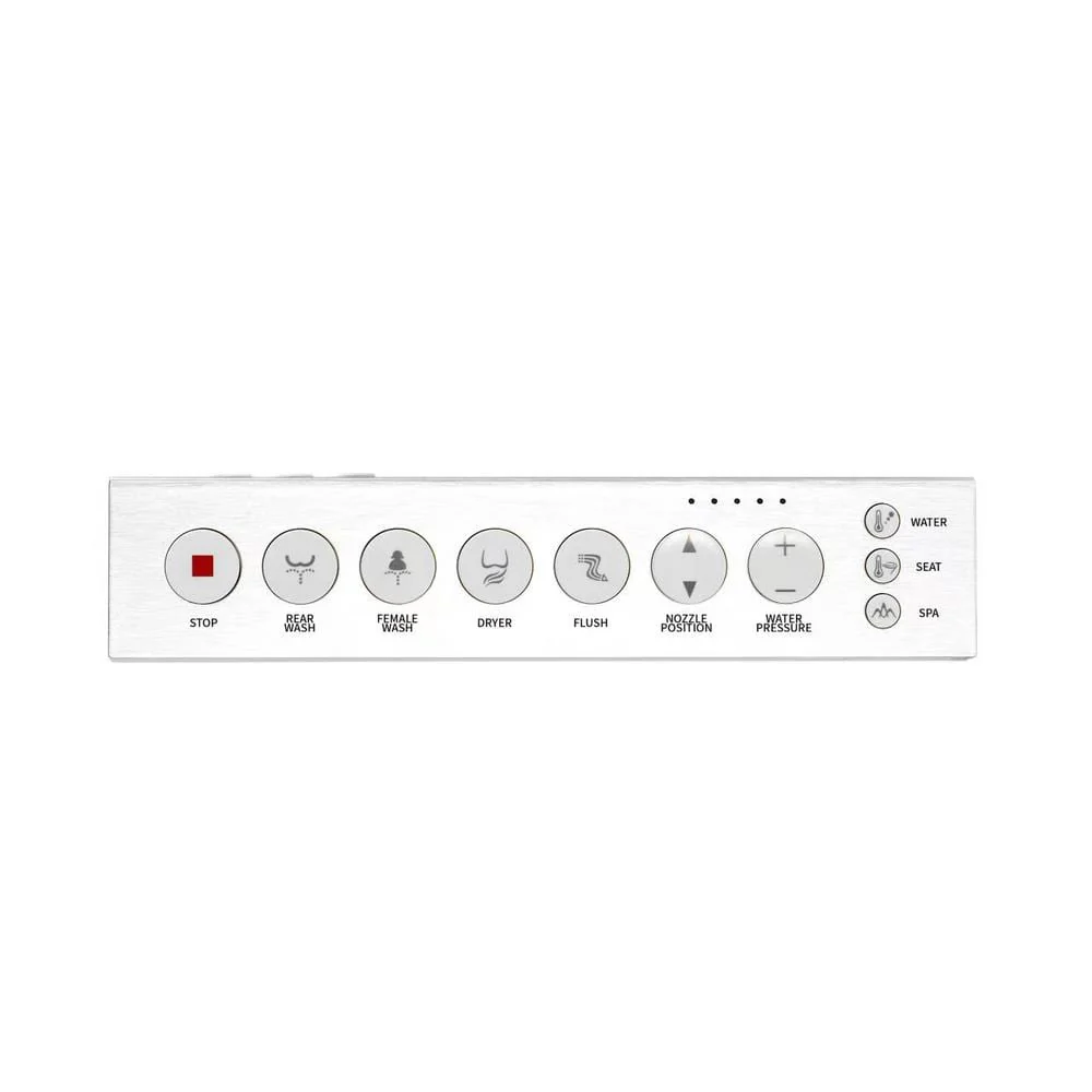 WELLFOR T2 Elongated Bidet Toilet 1.28 GPF White with Nightlight and LED Display - Image 6
