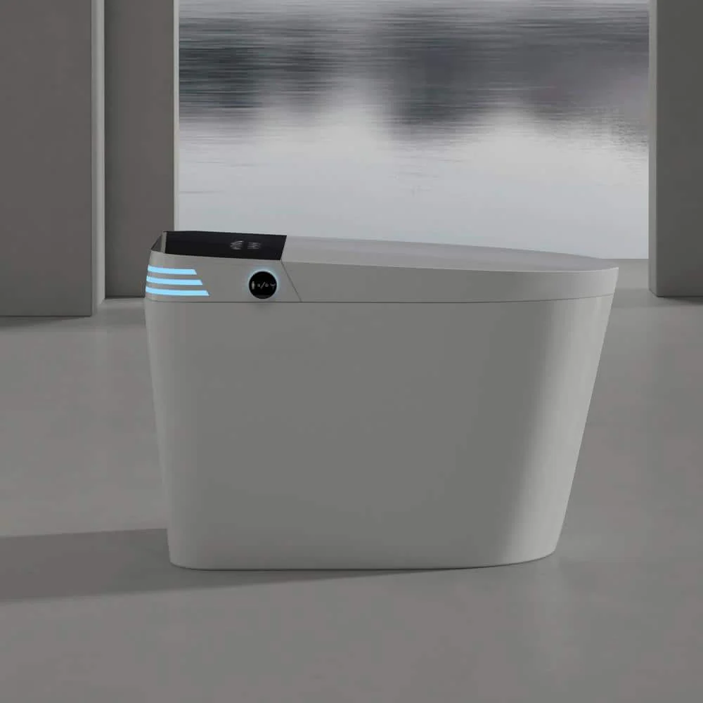 WELLFOR TM-2 Elongated LED Smart Bidet Toilet with Auto Flush and Heated Seat - Image 3