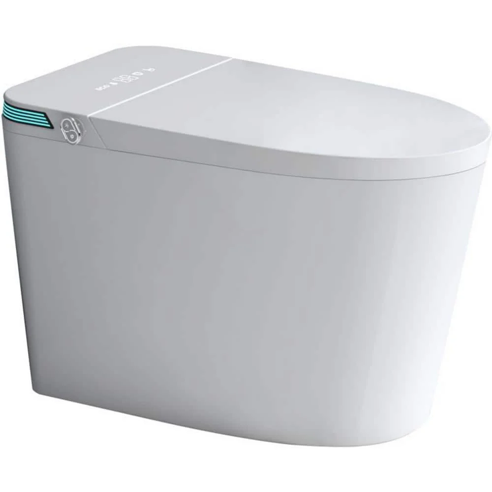 WELLFOR TM-4 Smart Bidet Toilet with Heated Seat and LED Night Light 1.28 GPF - White