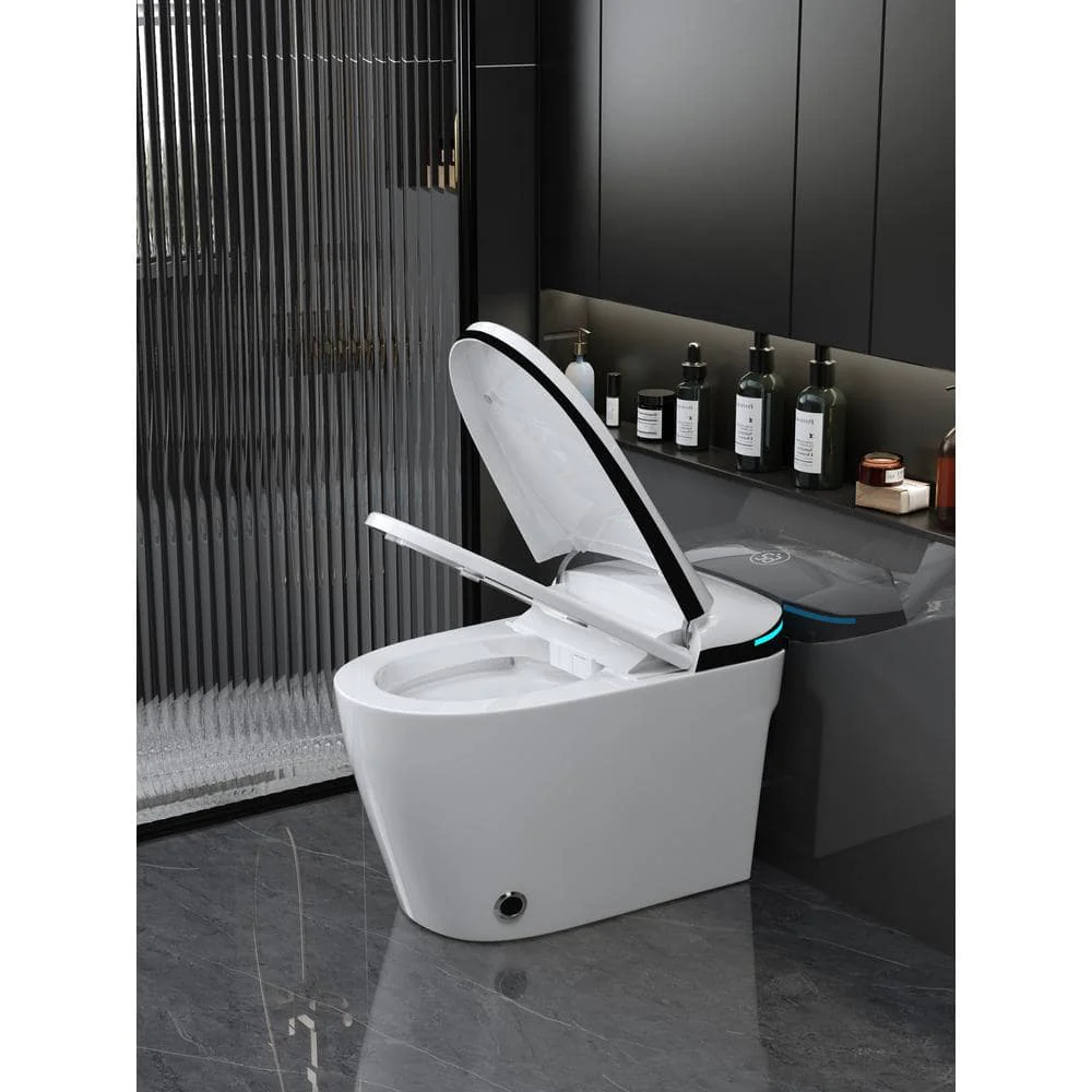 WELLFOR TM-5 Elongated LED Smart Bidet Toilet, Auto Open/Close, Heated Seat, Night Light - Image 3