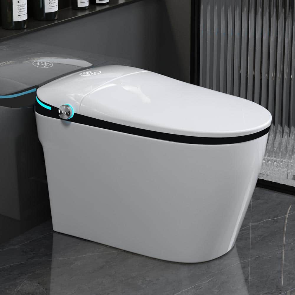WELLFOR TM-5 Elongated LED Smart Bidet Toilet, Auto Open/Close, Heated Seat, Night Light - Image 4