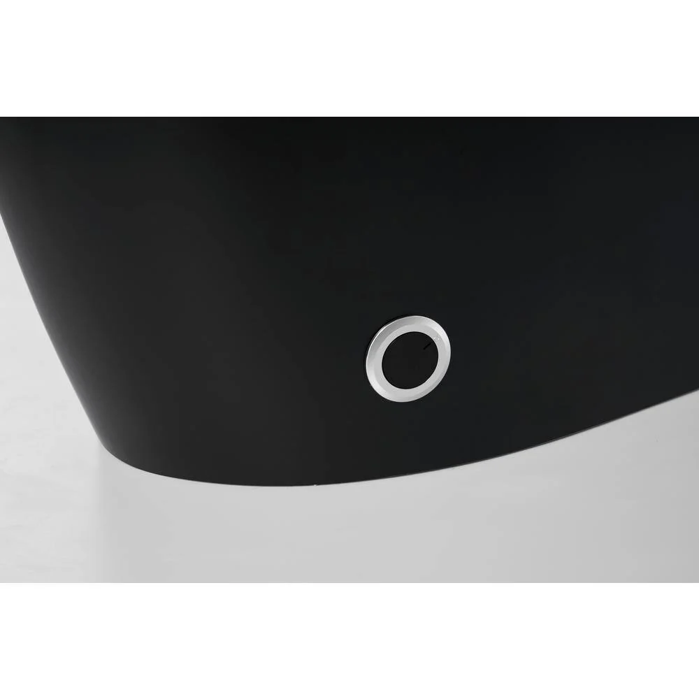 WELLFOR USBY 1.28 GPF Elongated Black Bidet Toilet with Heated Seat & Auto Features - Image 2