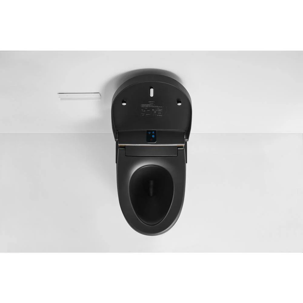 WELLFOR USBY 1.28 GPF Elongated Black Bidet Toilet with Heated Seat & Auto Features - Image 3
