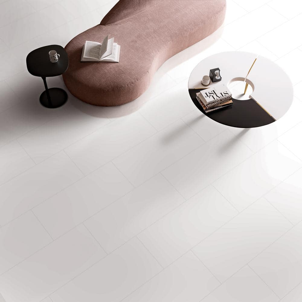 White 12 in. x 24 in. Matte Porcelain Floor and Wall Tile (11.64 sq. ft./Case) - Image 7