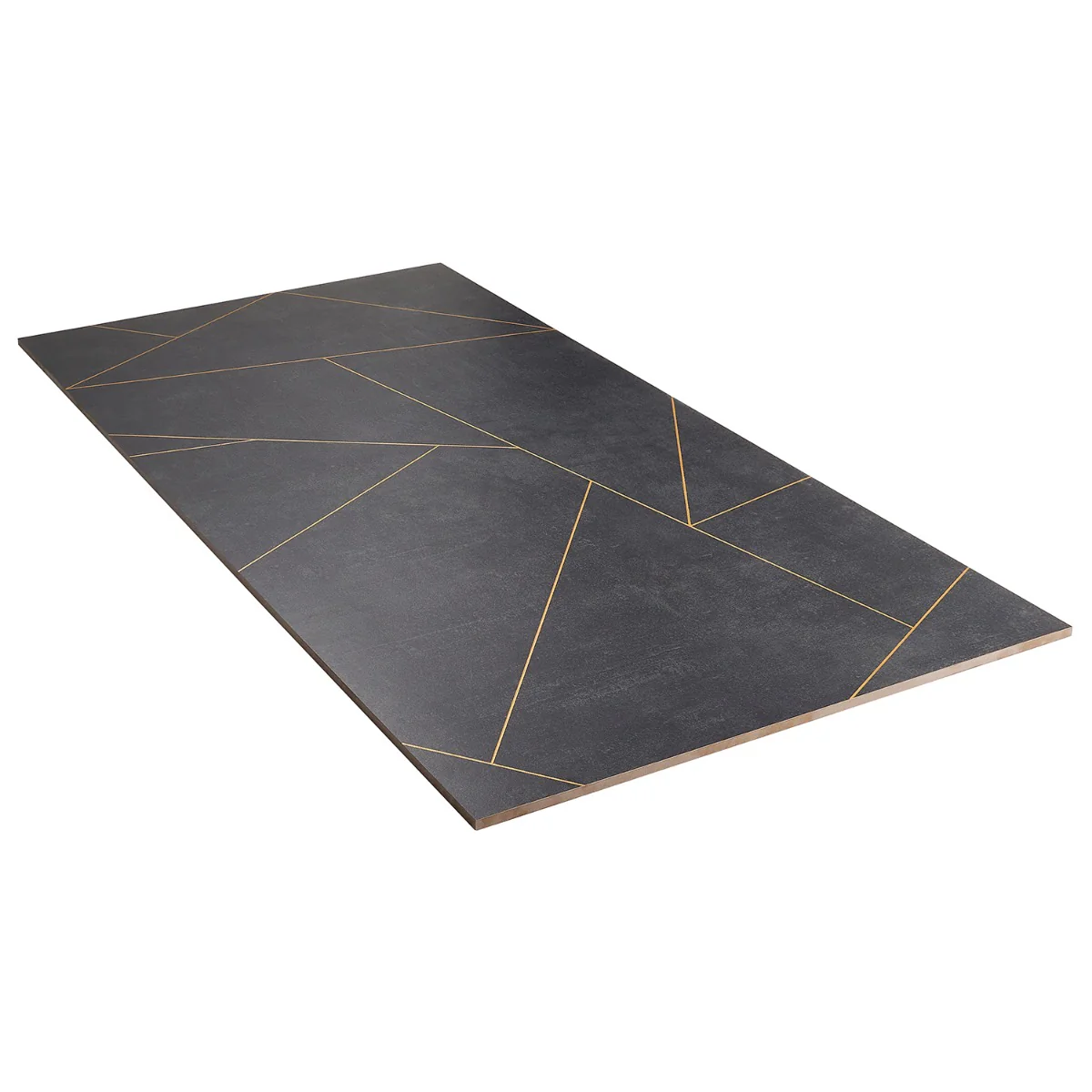 Whitney Ardesia Charcoal Black and Gold Line 24x48 Matte Porcelain Wall Tile - Image 7