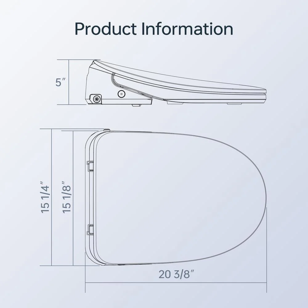 WOODBRIDGE Electric Plug-In Elongated Bidet Toilet Seat with Auto-Features - Image 5