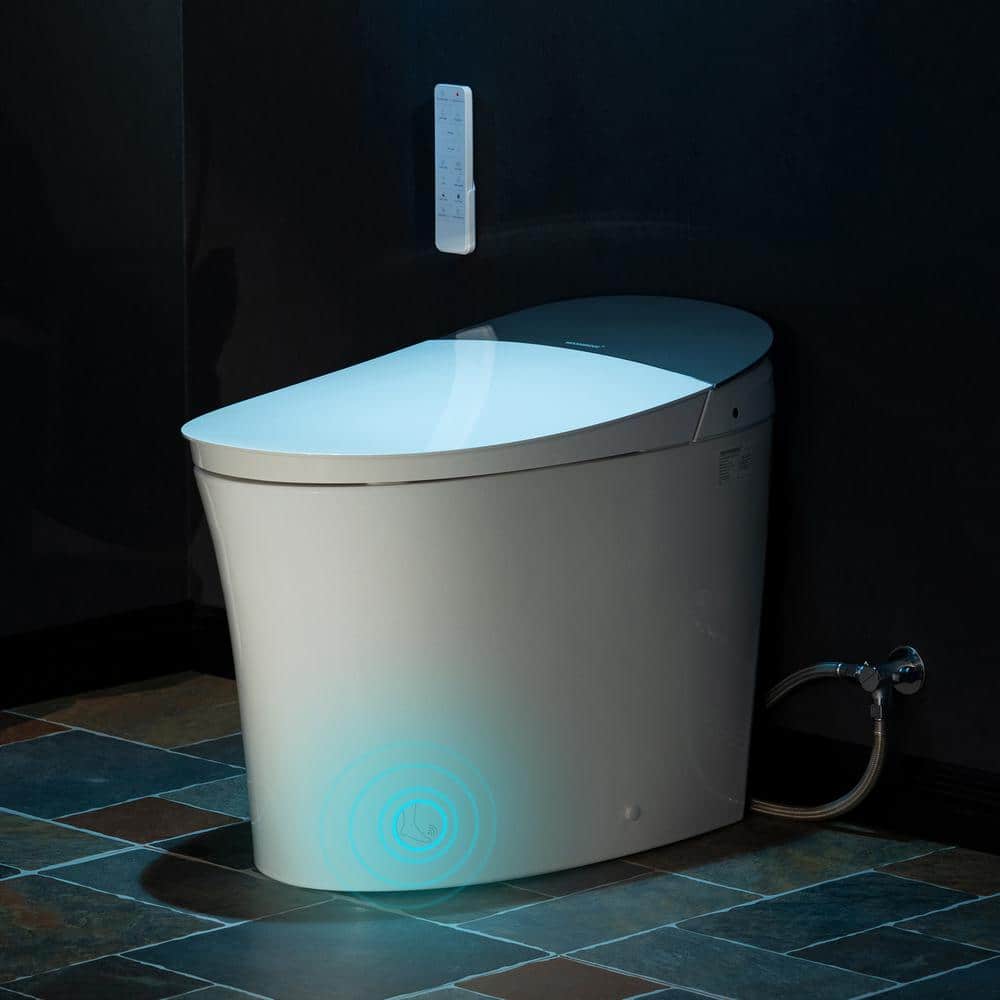 WOODBRIDGE Elongated ADA Smart Bidet Toilet 1.1/1.6 GPF, White, Auto Features