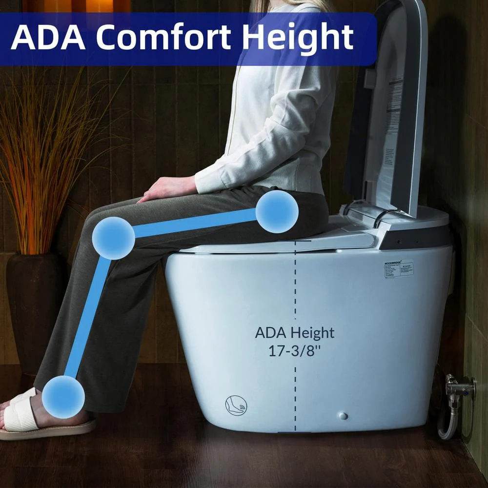 WOODBRIDGE Elongated ADA Smart Bidet Toilet with Auto Open/Close and Heated Seat - Image 7