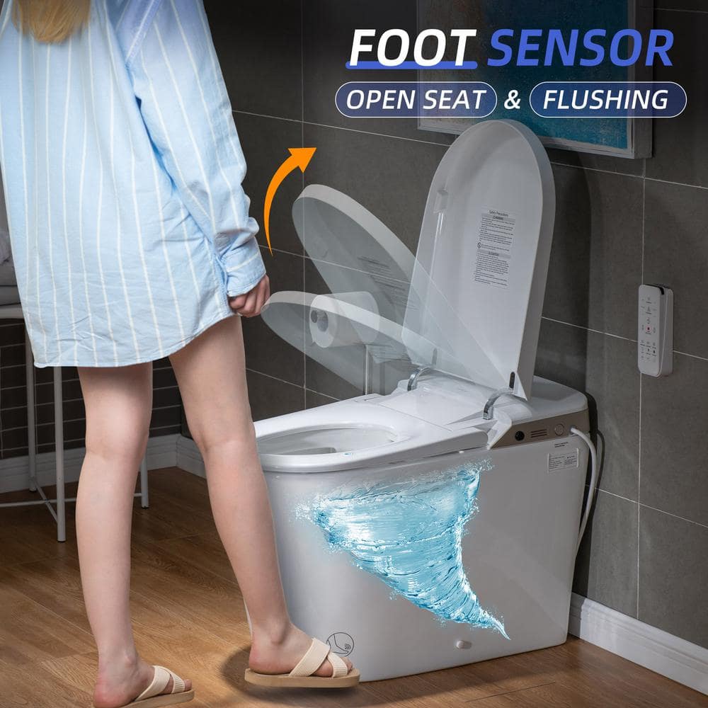 WOODBRIDGE Elongated Smart Bidet Toilet with Auto Features in White - Image 3