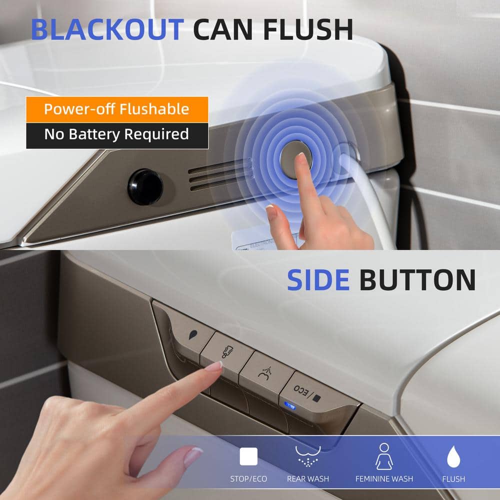 WOODBRIDGE Elongated Smart Bidet Toilet with Auto Features in White - Image 8