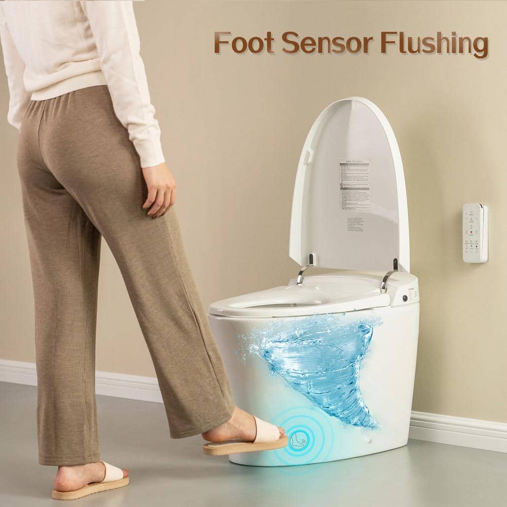 WOODBRIDGE Elongated Tankless Smart Bidet Toilet with Auto Flush and Heated Seat - Image 3