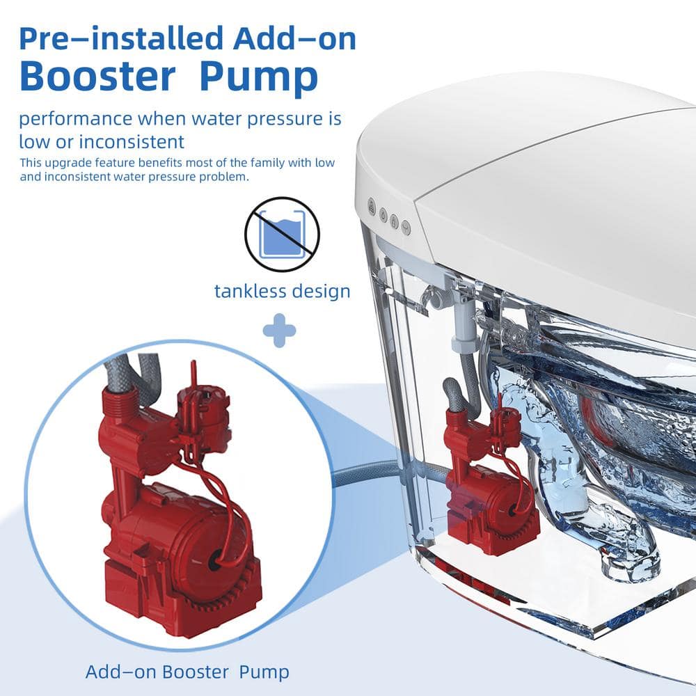WOODBRIDGE Elongated Tankless Smart Bidet Toilet with Auto Flush and Heated Seat - Image 8