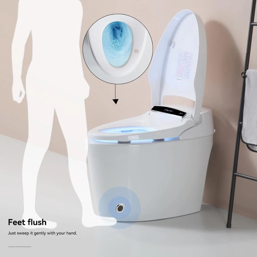 Smart Elongated Bidet Toilet with Adjustable Sprayer, Deodorizing, and Soft Close - Image 17