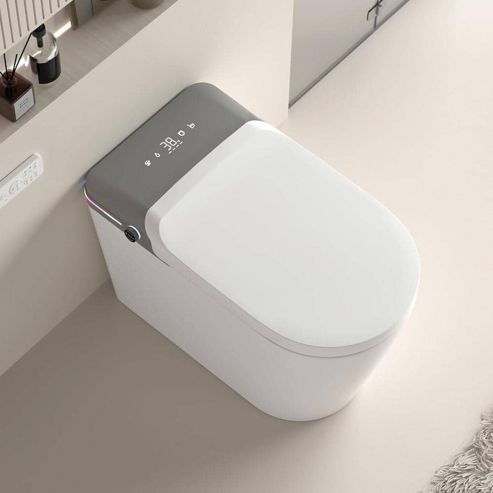 Smart Elongated Bidet Toilet with Adjustable Sprayer, Deodorizing, and Soft Close - Image 2