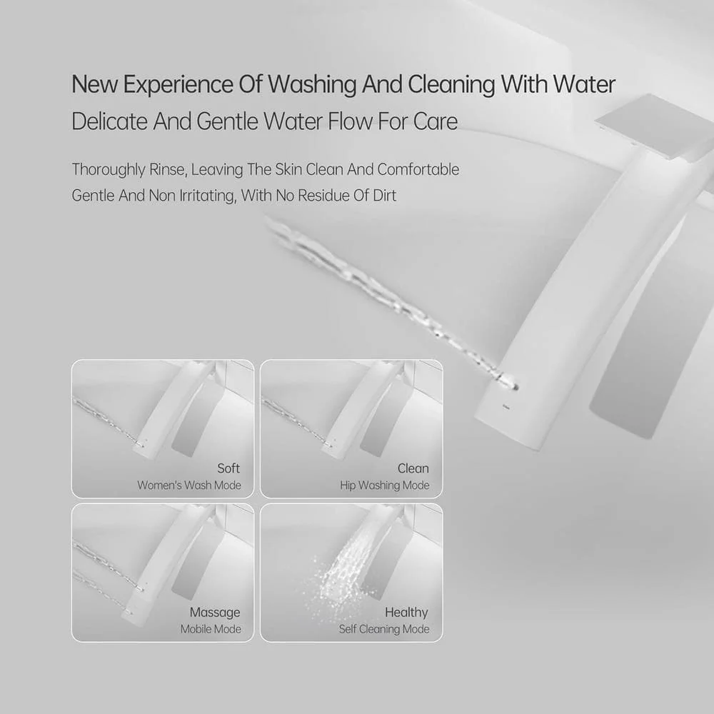 Smart Elongated Bidet Toilet with Adjustable Sprayer, Deodorizing, and Soft Close - Image 6