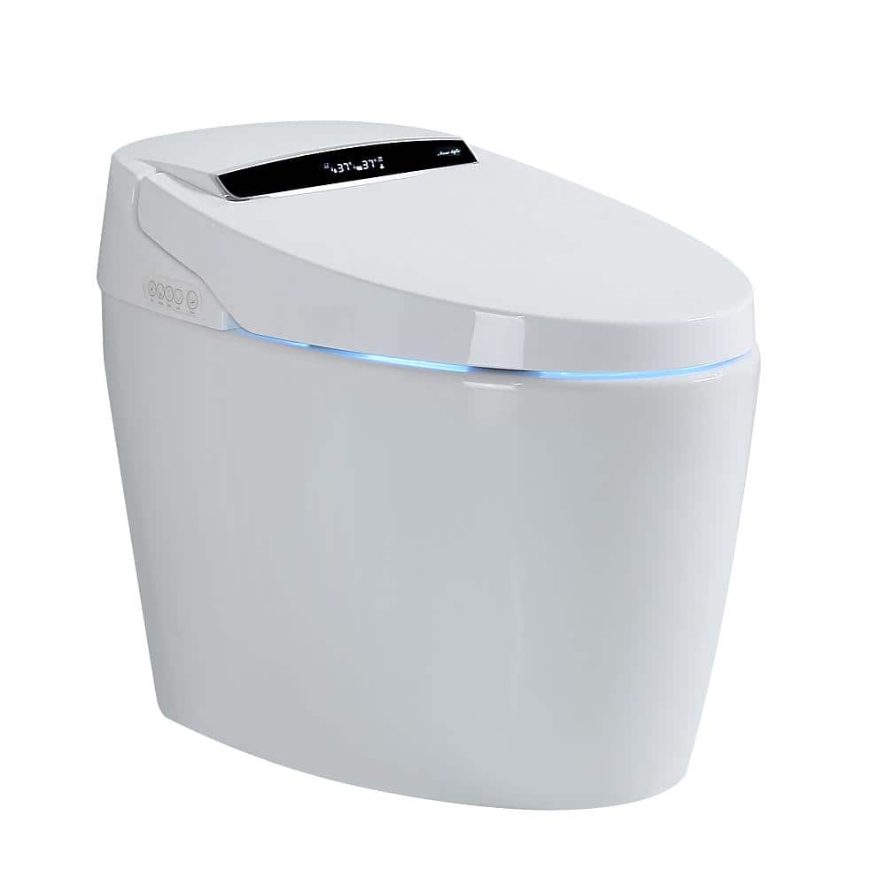 Smart Elongated Bidet Toilet with Adjustable Sprayer, Deodorizing, and Soft Close - Image 9