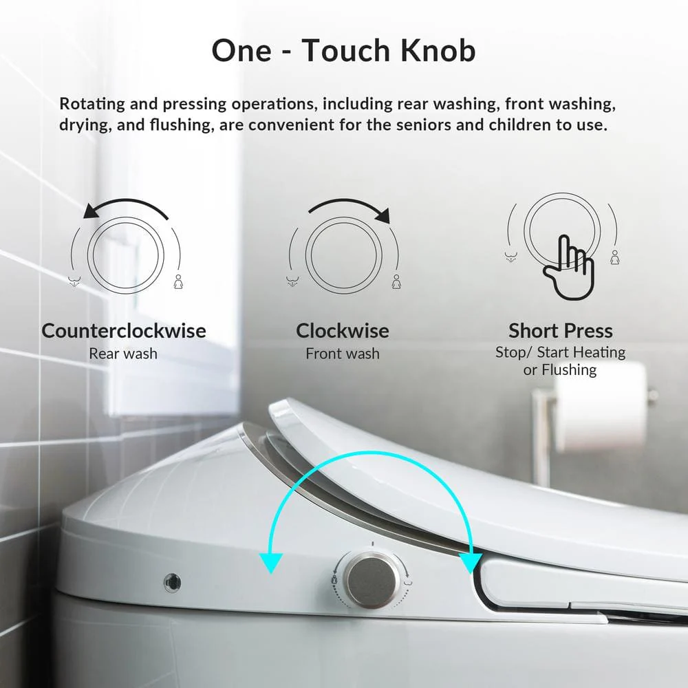 WOODBRIDGE Intelligent Comfort Height Dual Flush Elongated Toilet, White - Image 10