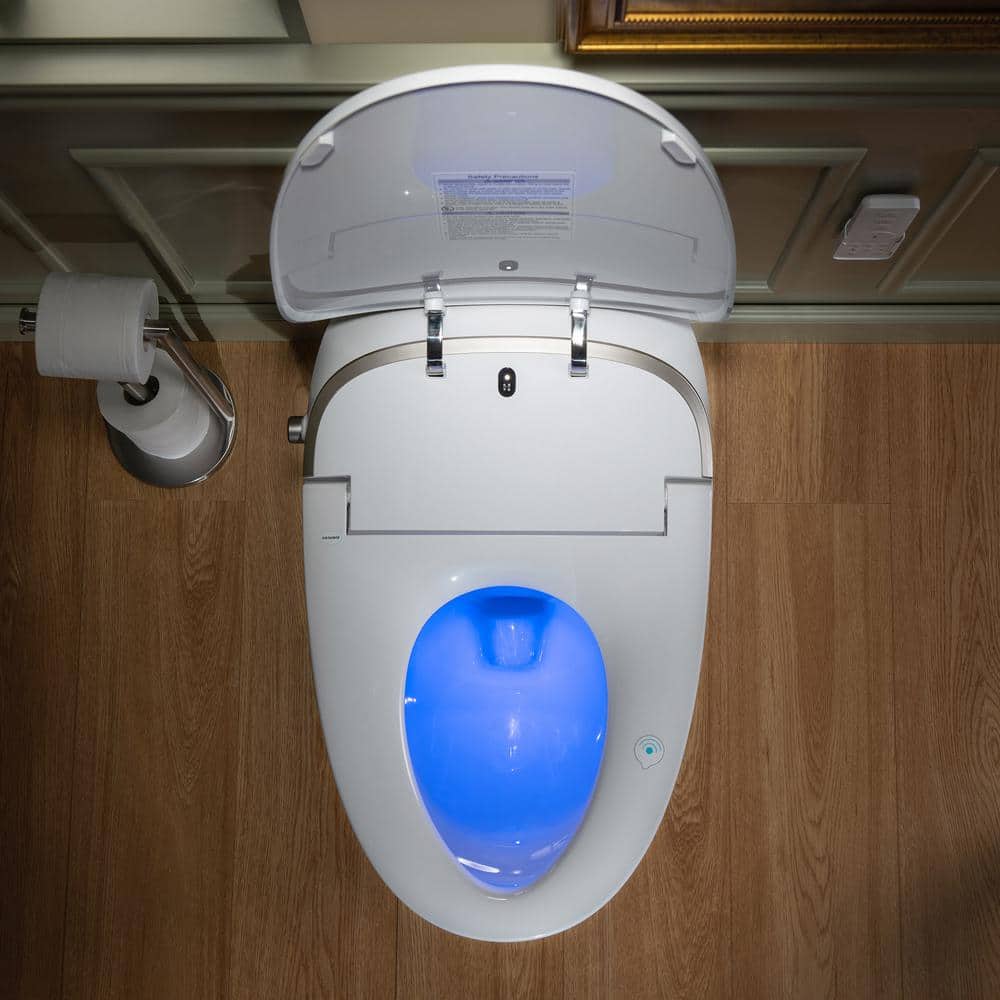 WOODBRIDGE Intelligent Comfort Height Dual Flush Elongated Toilet, White - Image 7