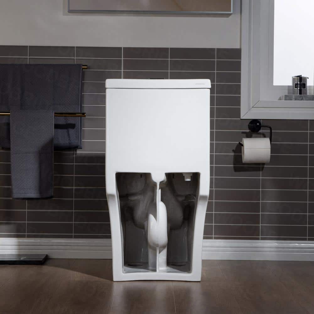 WOODBRIDGE Journey 1-Piece Dual Flush Elongated Smart Bidet Toilet in White - Image 10