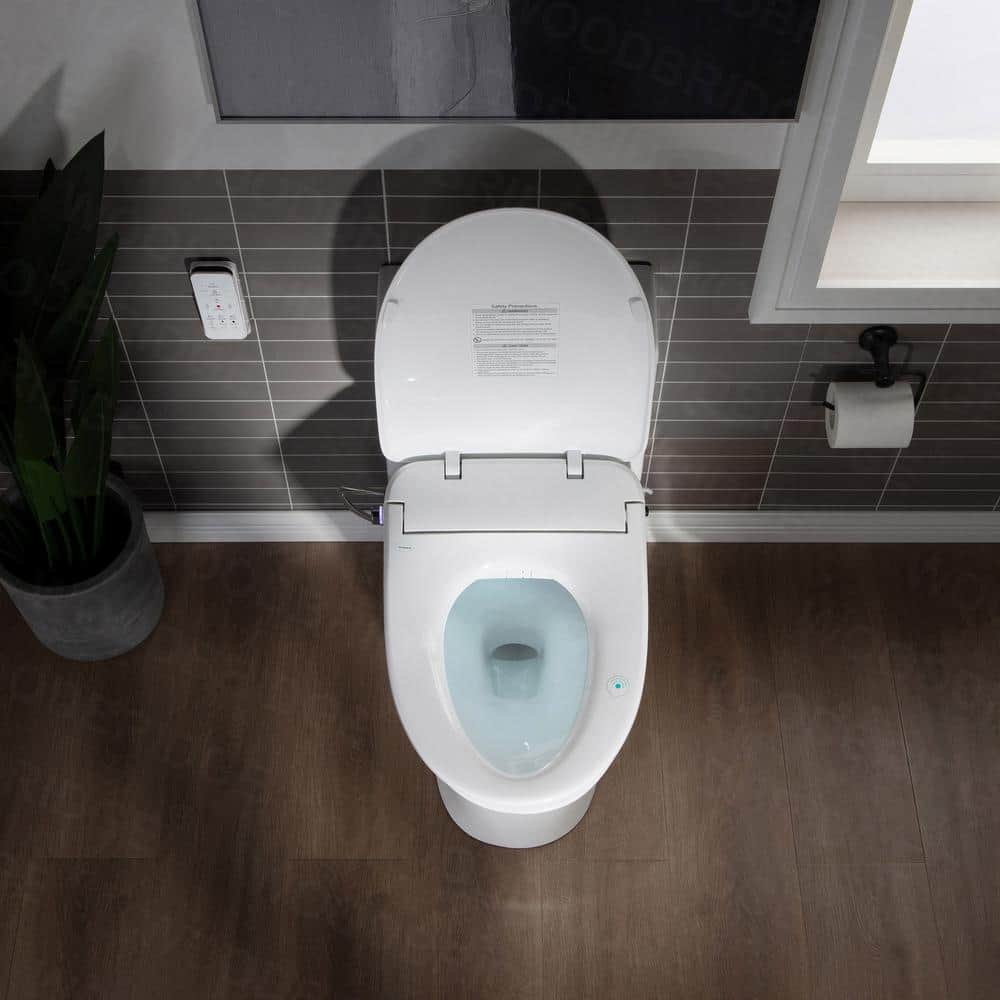 WOODBRIDGE Journey 1-Piece Dual Flush Elongated Smart Bidet Toilet in White - Image 3