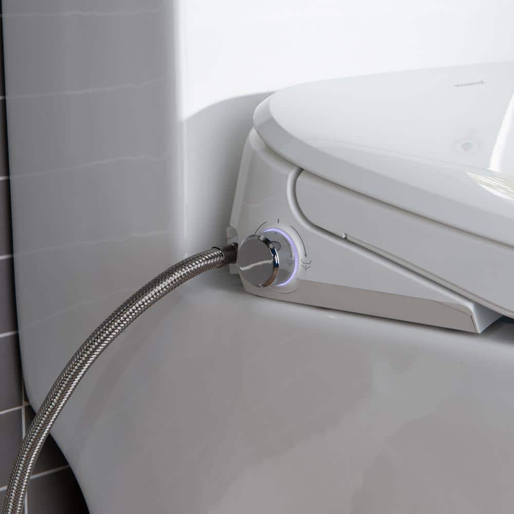 WOODBRIDGE Journey 1-Piece Dual Flush Elongated Smart Bidet Toilet in White - Image 9