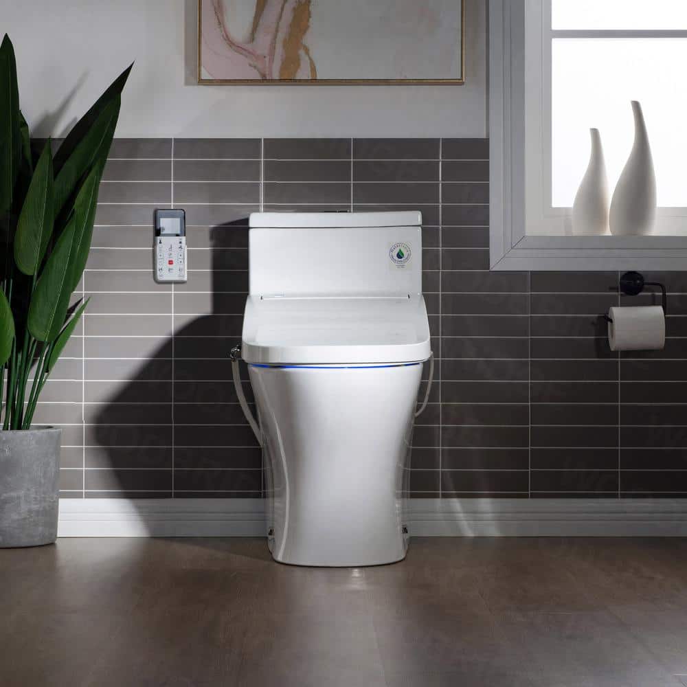 WOODBRIDGE Journey Dual Flush One-Piece Elongated Smart Bidet Toilet - White - Image 2
