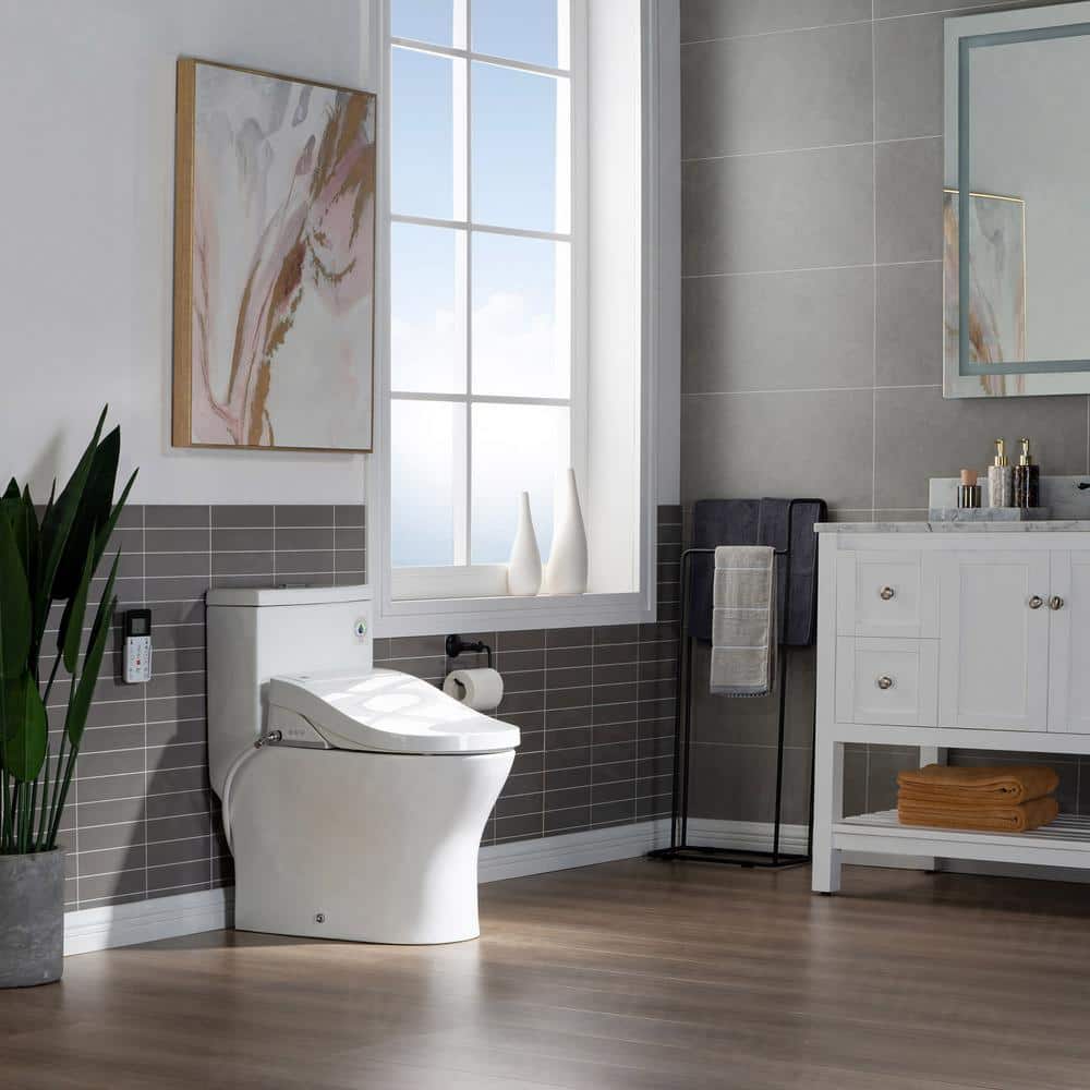 WOODBRIDGE Journey Dual Flush One-Piece Elongated Smart Bidet Toilet - White - Image 4