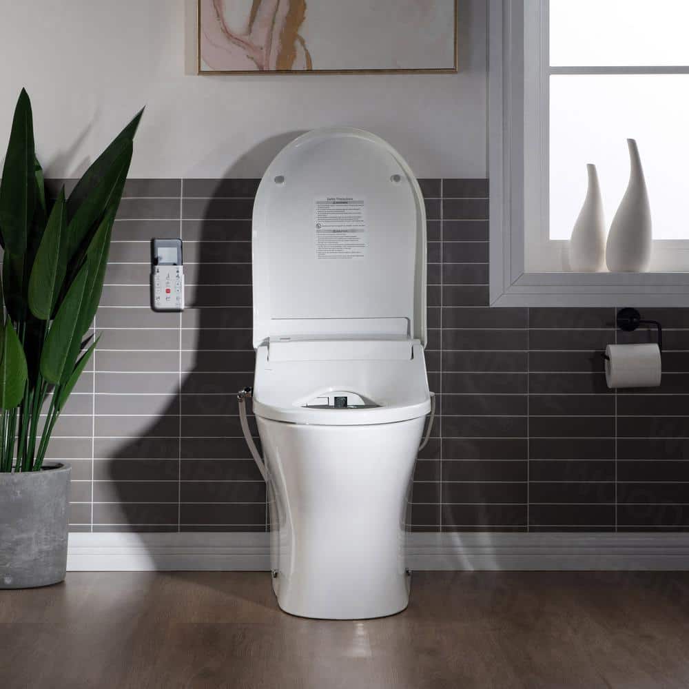 WOODBRIDGE Journey Dual Flush One-Piece Elongated Smart Bidet Toilet - White - Image 6