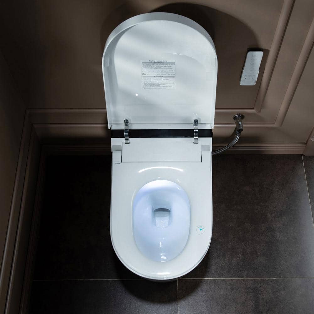 WOODBRIDGE Nutley Dual Flush Smart Bidet Toilet 1.28 GPF in White with Auto Features - Image 10