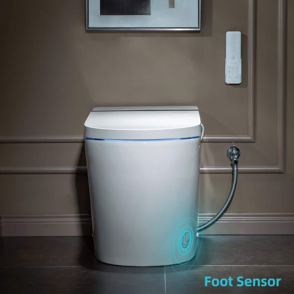 WOODBRIDGE Nutley Dual Flush Smart Bidet Toilet 1.28 GPF in White with Auto Features - Image 2