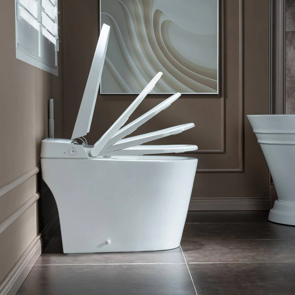 WOODBRIDGE Nutley Dual Flush Smart Bidet Toilet 1.28 GPF in White with Auto Features - Image 5