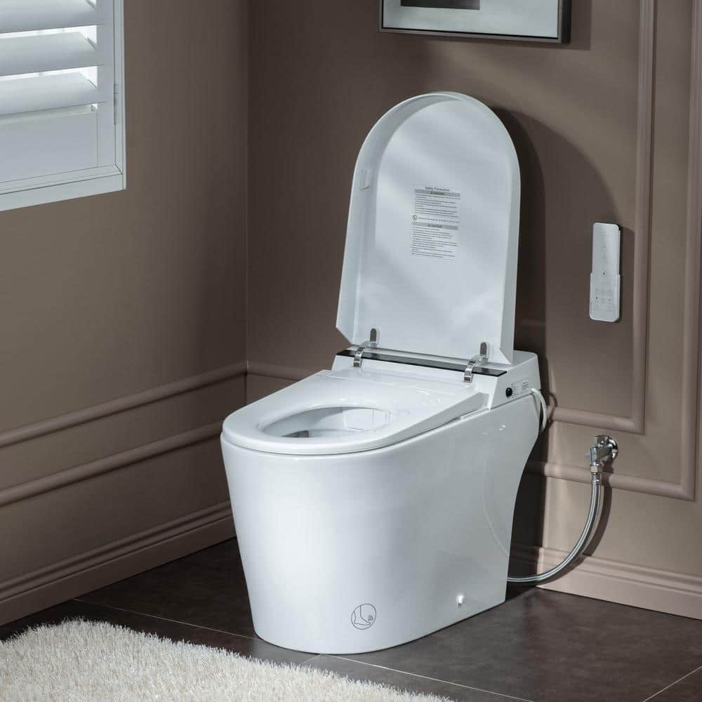 WOODBRIDGE Nutley Dual Flush Smart Bidet Toilet 1.28 GPF in White with Auto Features - Image 9