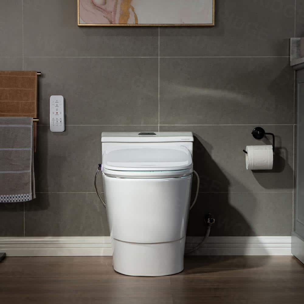 WOODBRIDGE Revel I Dual Flush Smart Bidet Toilet - Elongated, White - Image 2