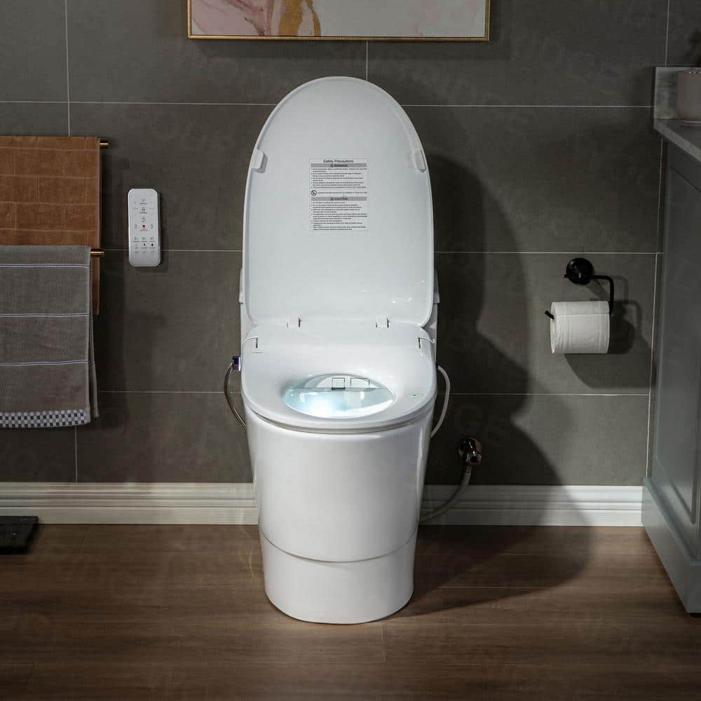 WOODBRIDGE Revel I Dual Flush Smart Bidet Toilet - Elongated, White - Image 3