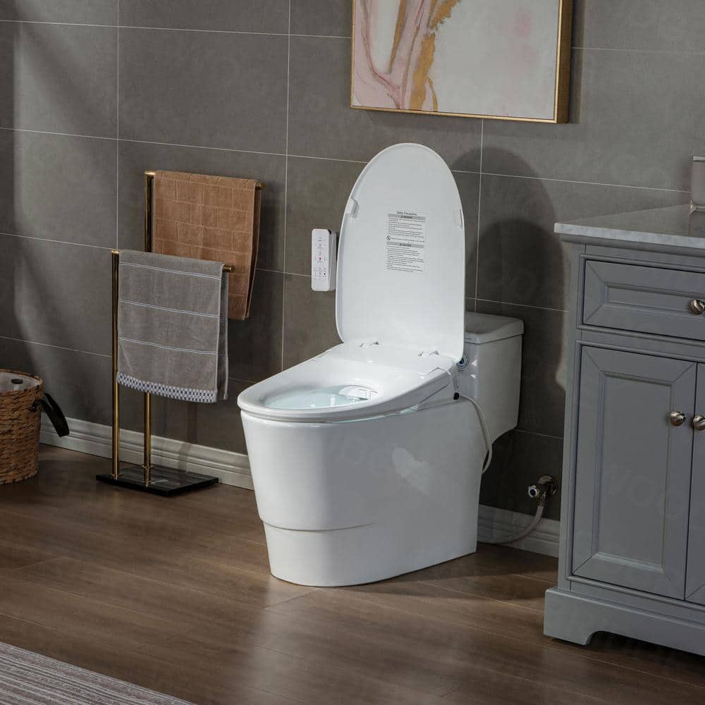 WOODBRIDGE Revel I Dual Flush Smart Bidet Toilet - Elongated, White - Image 5